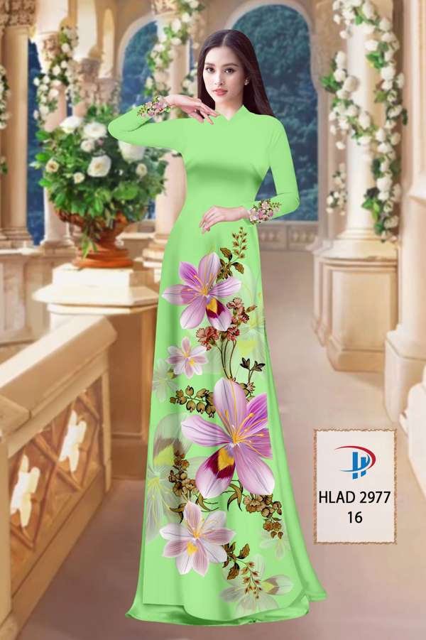 Vải Áo Dài Hoa In 3D AD HLAD2977 68